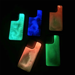 Shockproof Luminous Liquid Quicksand Hard Case For iPhone 15 Pro Max 16 14 13, Slim Shiny Glow in Dark Night Light Phone Cover